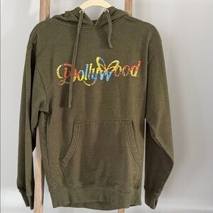 Olive Green Graphic Hoodie